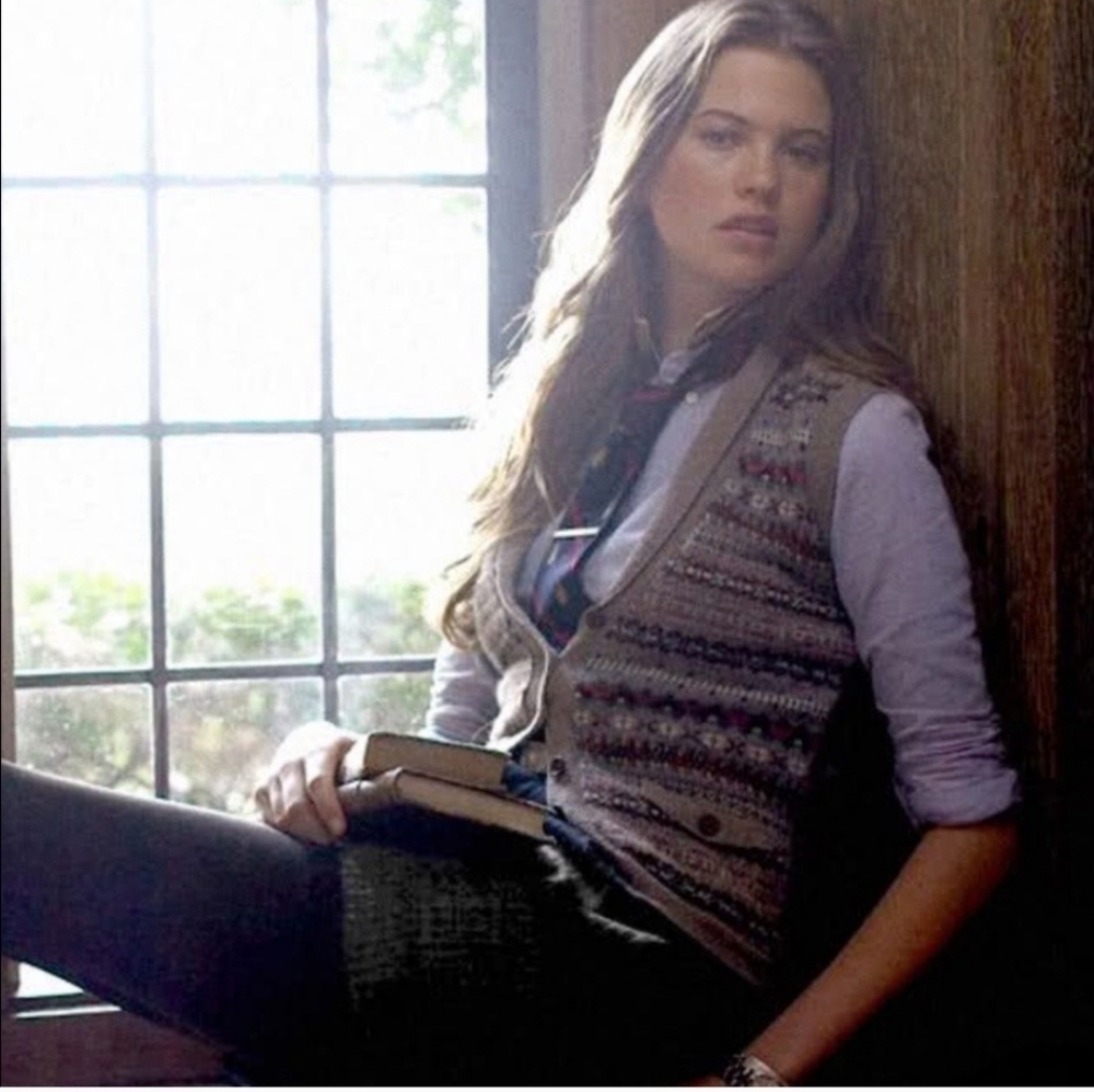 Ralph Lauren Rugby Fair Isle 100% Wool Sweater Vest Small